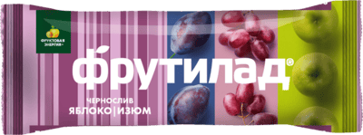 Батончик фруктовый "Фрутилад", чернослив, изюм и яблоко.